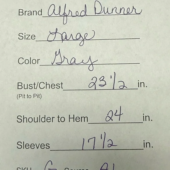 Alfred Dunner Gray Floral 2pc Cardigan Tank Set L Stretch - Picture 8 of 8